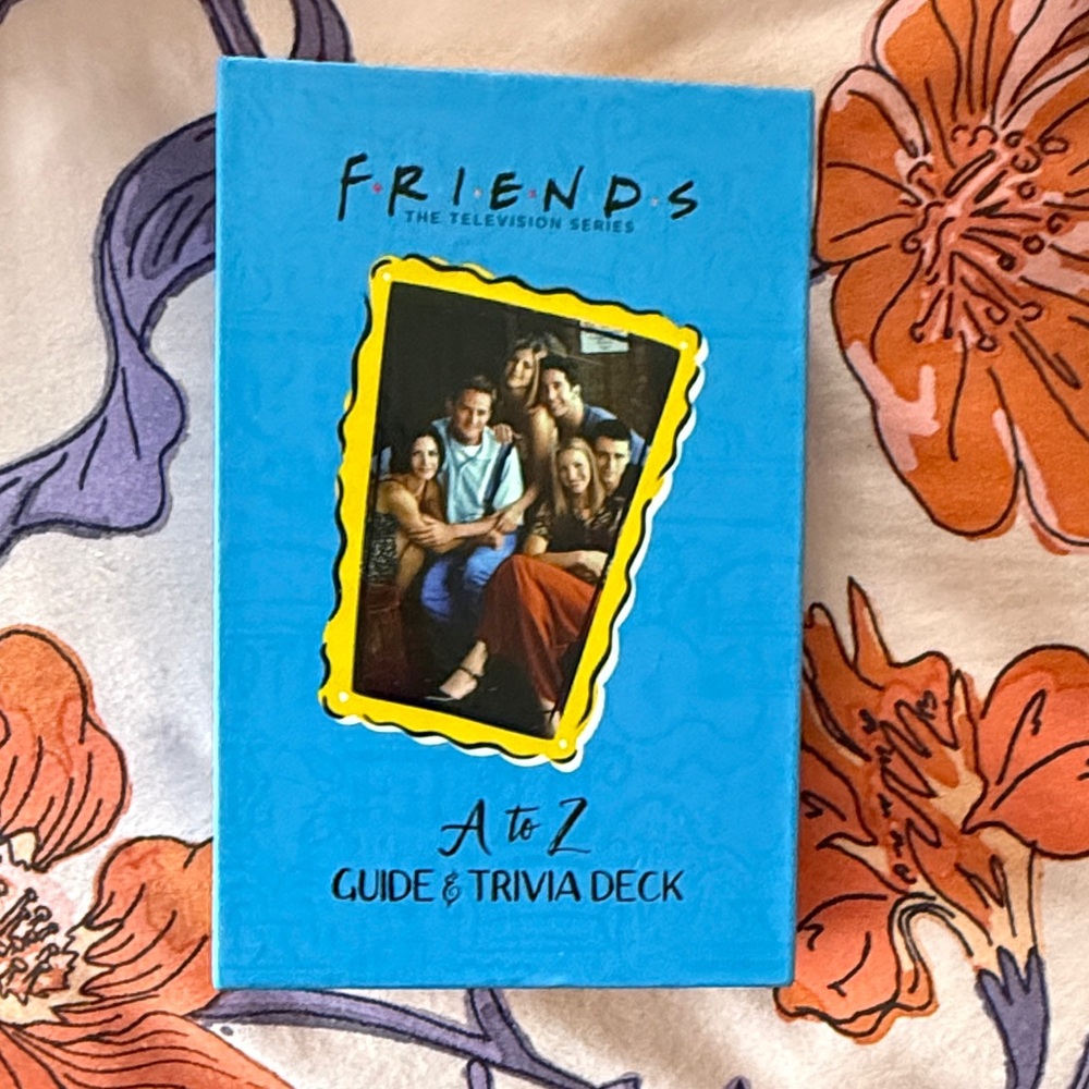 FRIENDS Bright Blue Box with Yellow Frame Trivia Deck
